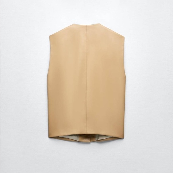 ZARA 2pcs Faux Leather Oversized Vest + Long Shorts Coord Set BNWT - Picture 8 of 9